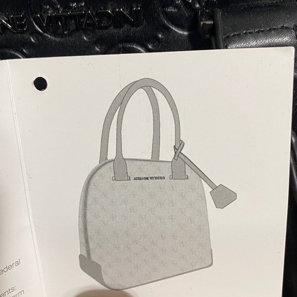 Adrenne Vittadini Black Embossed Women's Handbag - Picture 13 of 14